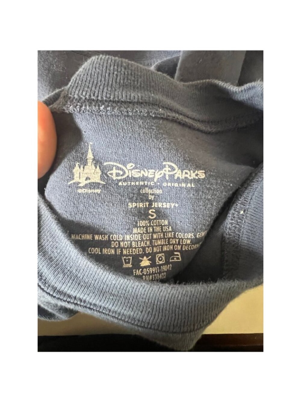 Disney Parks Disneyland Resort Spirit Jersey Purple Blue Oversized Shirt Small. - Picture 7 of 7